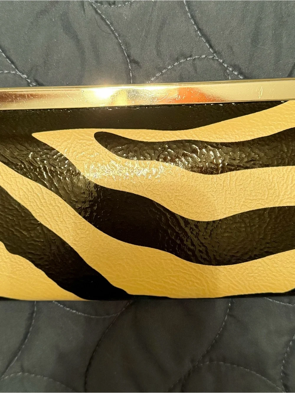 NWOT - Zebra-Print Black and White Evening Clutch